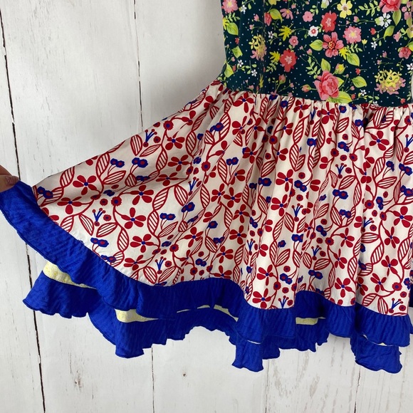 Matilda Jane Ferris Wheel green red girls dress 6 - Picture 5 of 7